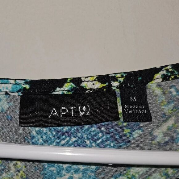 Apt. 9 Blue Green Sheath Dress Crew Neck Midi - Picture 2 of 4